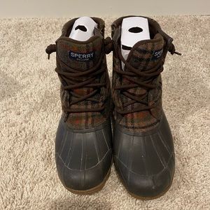 Sperry Rainboots - Syren Gulf Plaid Brown